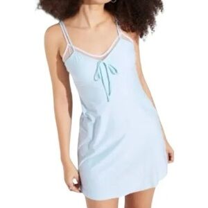Wild Fable Light Blue Lace-Trim Sleep Gown Chemise Slip NWT